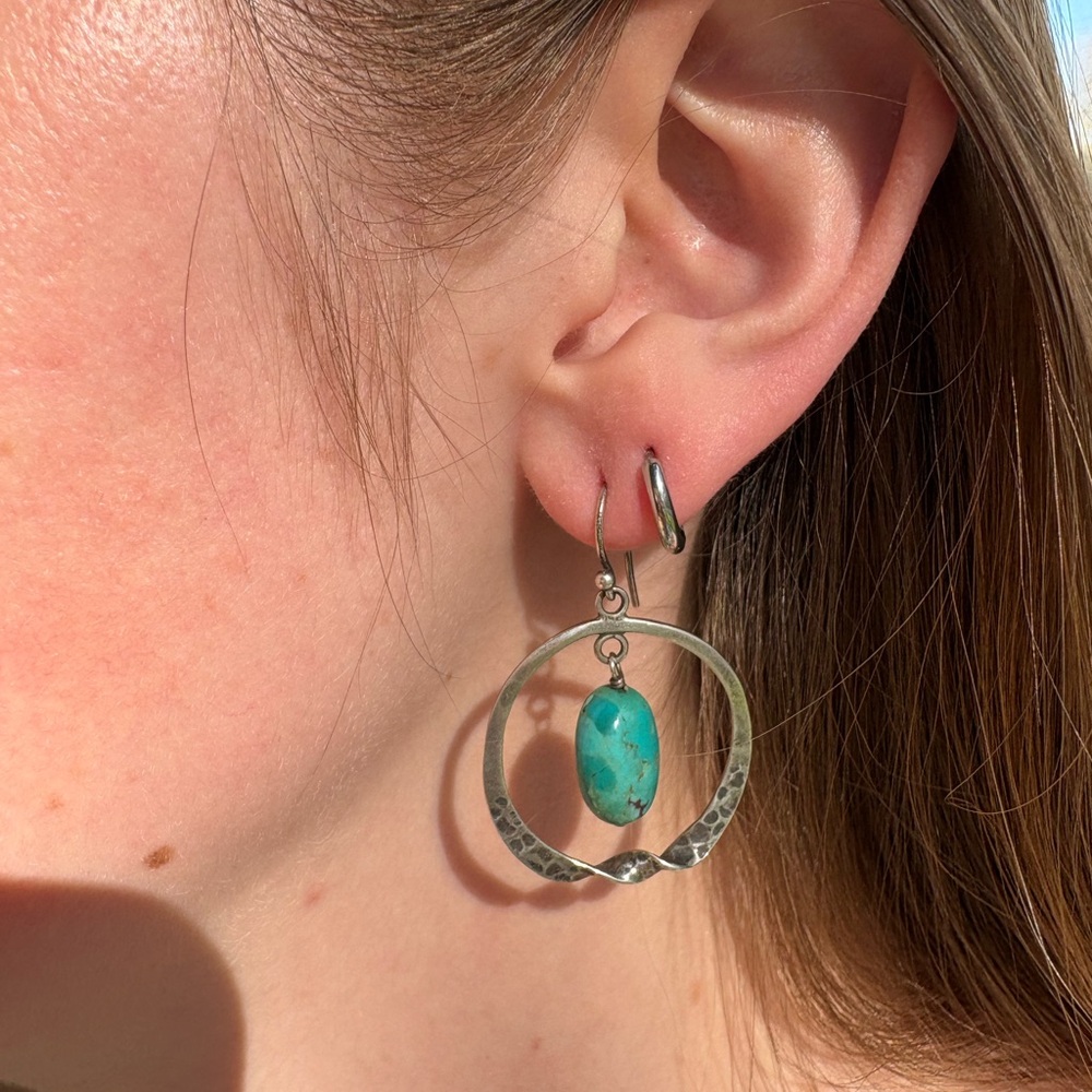 Silpada Sterling Silver and Turquoise Earrings - Picture 8 of 9